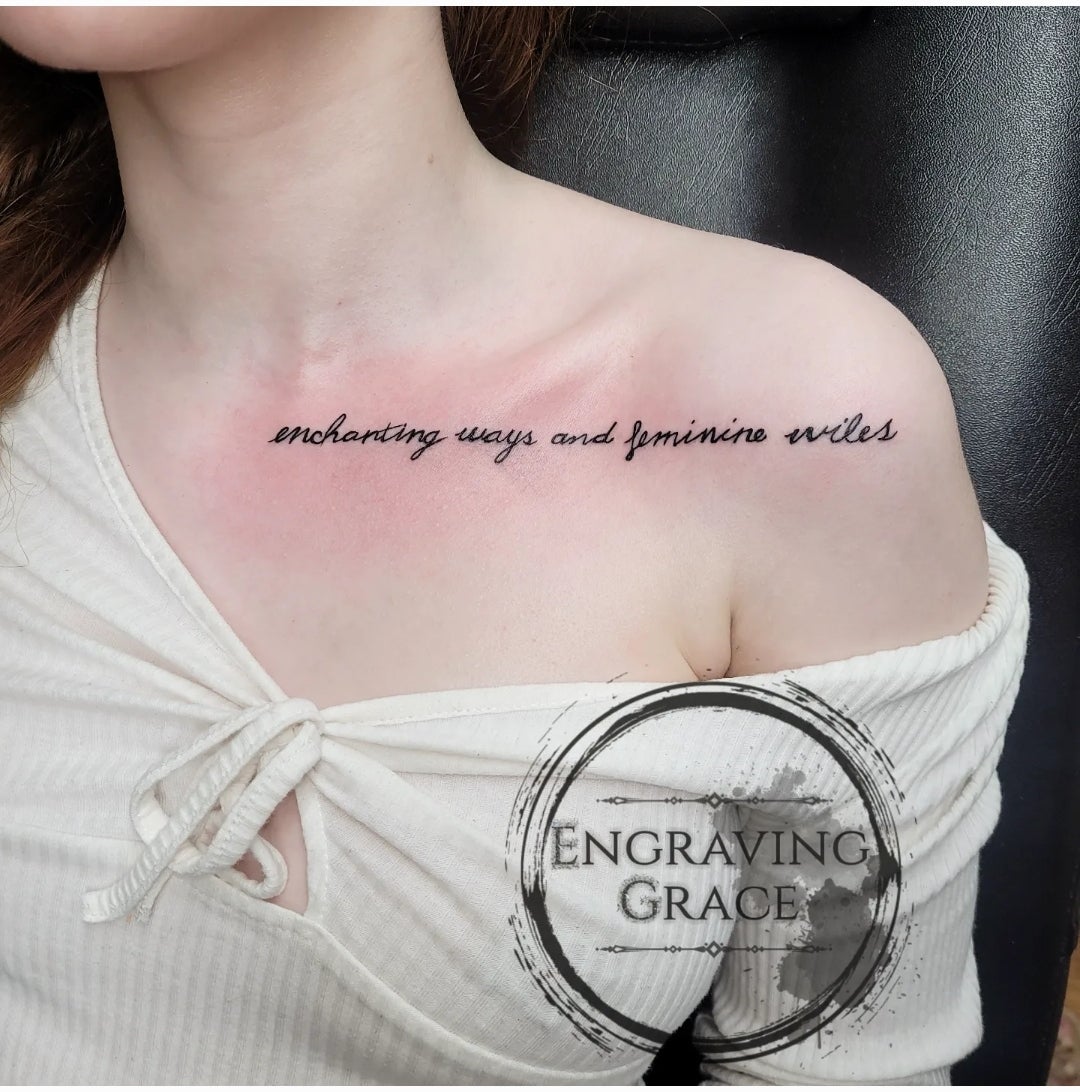Grace Calligraphy Temporary Tattoo — Words For A Season - Temp Tattoos